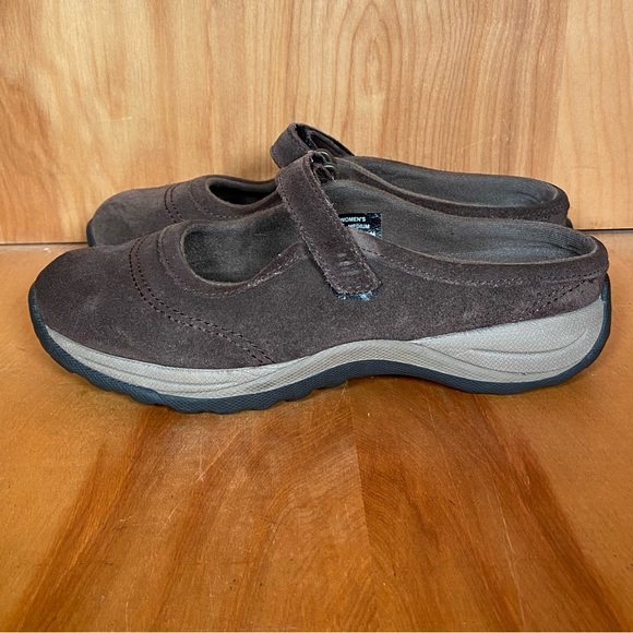 Womens 6.5 LL Bean Comfort Mocs Mary Jane Shoes Brown SEF1577 - Picture 3 of 8